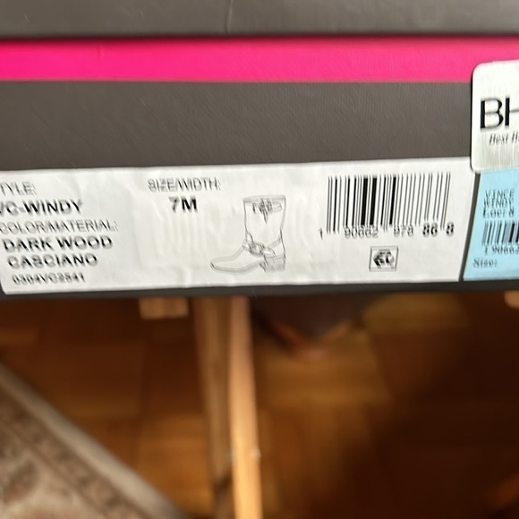 Vince Camuto Motorcycle Heeled Boots Leather Round Toe Mid-Calf Belt Design W 7m - Picture 7 of 7